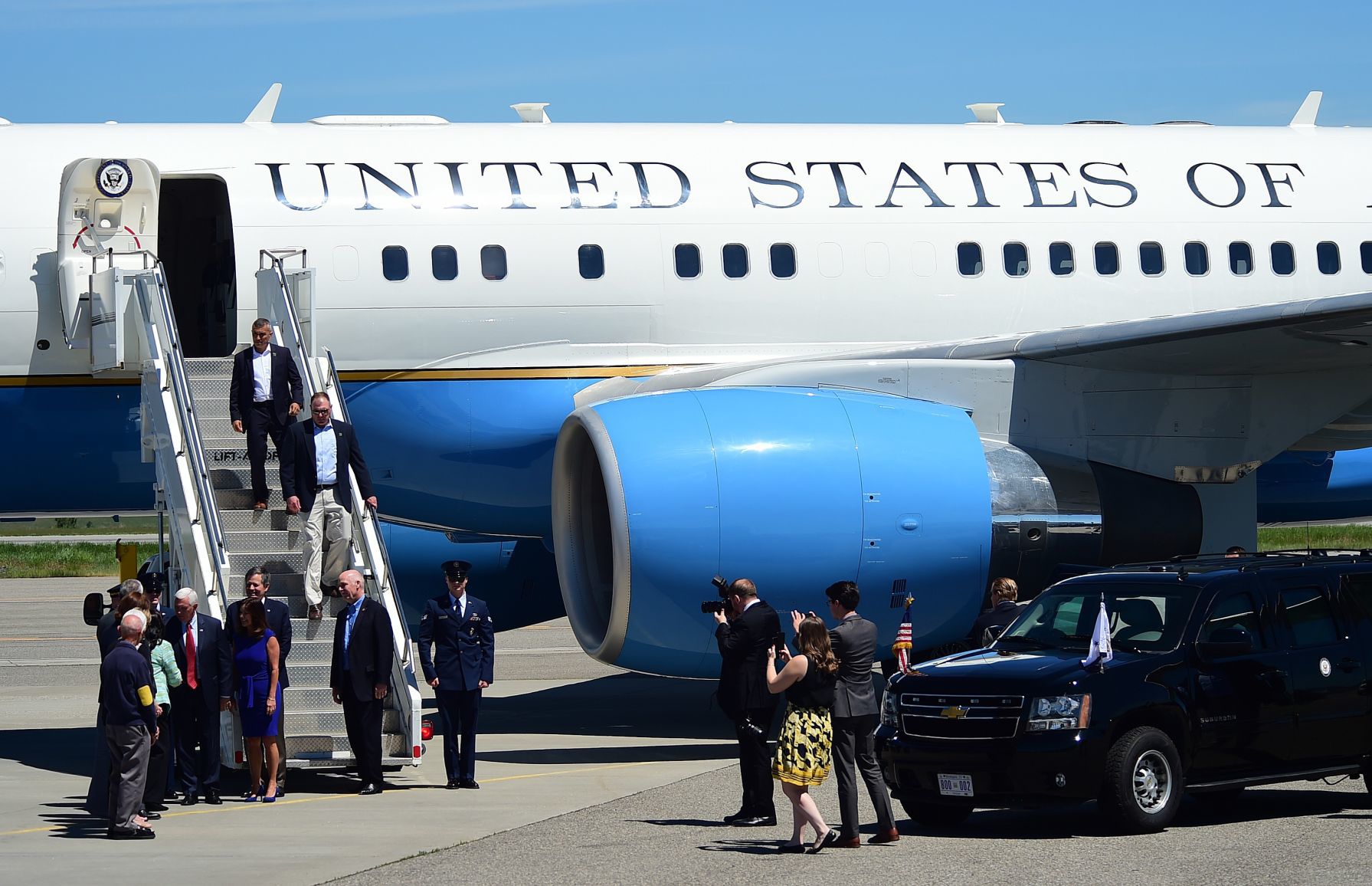 Pence arrival